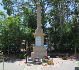 Dayboro’s Cenotaph in Roderick Cruice Park.